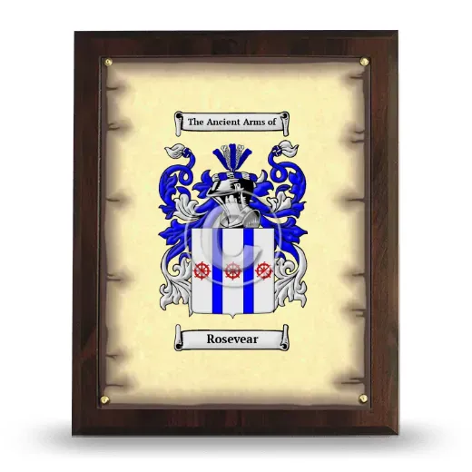 Rosevear Coat of Arms Plaque