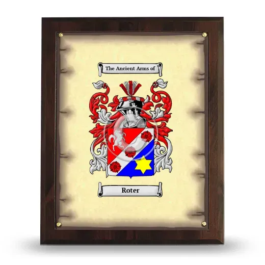 Roter Coat of Arms Plaque