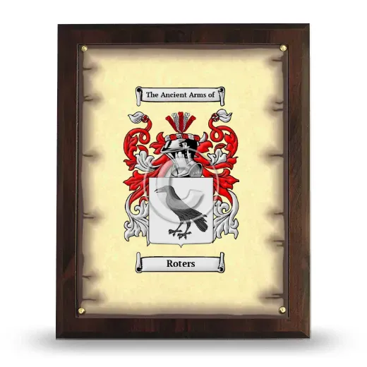 Roters Coat of Arms Plaque