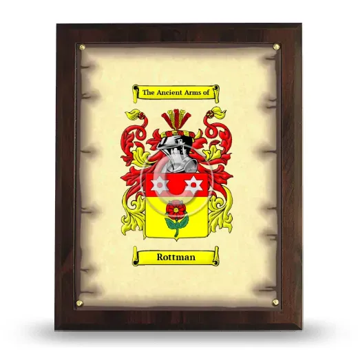 Rottman Coat of Arms Plaque