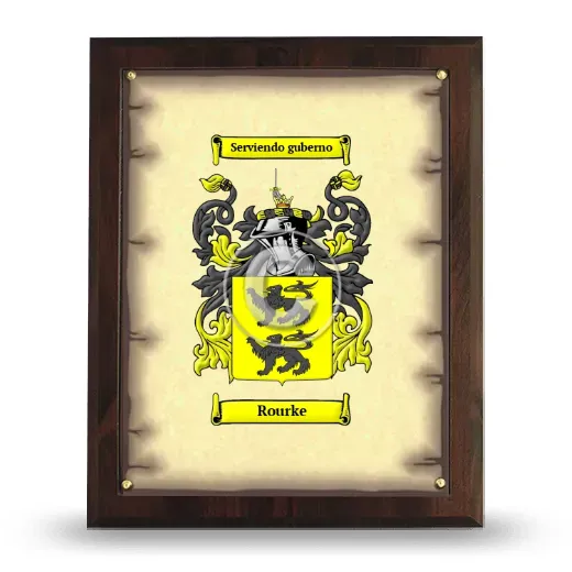 Rourke Coat of Arms Plaque