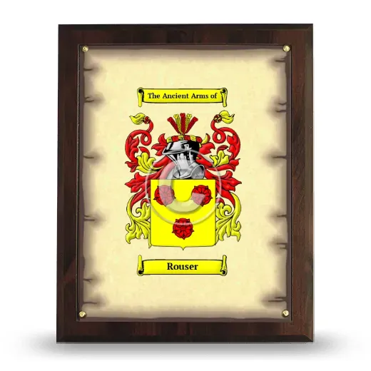 Rouser Coat of Arms Plaque