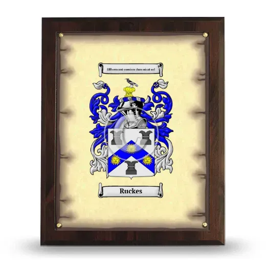 Ruckes Coat of Arms Plaque