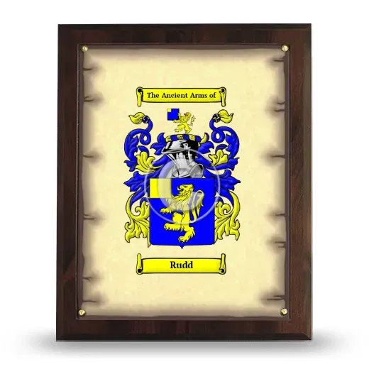 Rudd Coat of Arms Plaque
