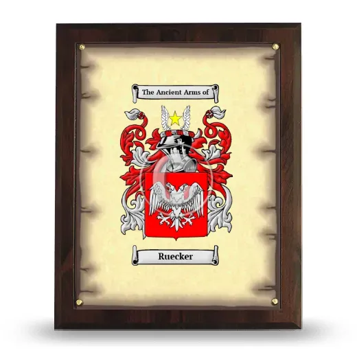 Ruecker Coat of Arms Plaque