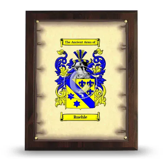 Ruehle Coat of Arms Plaque