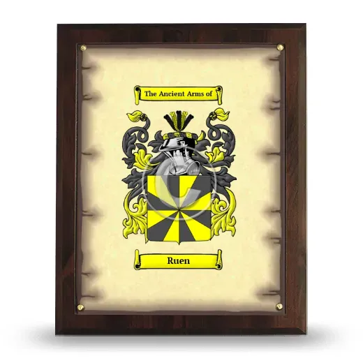 Ruen Coat of Arms Plaque