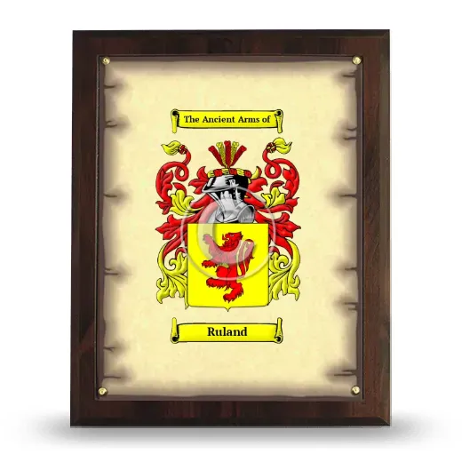Ruland Coat of Arms Plaque