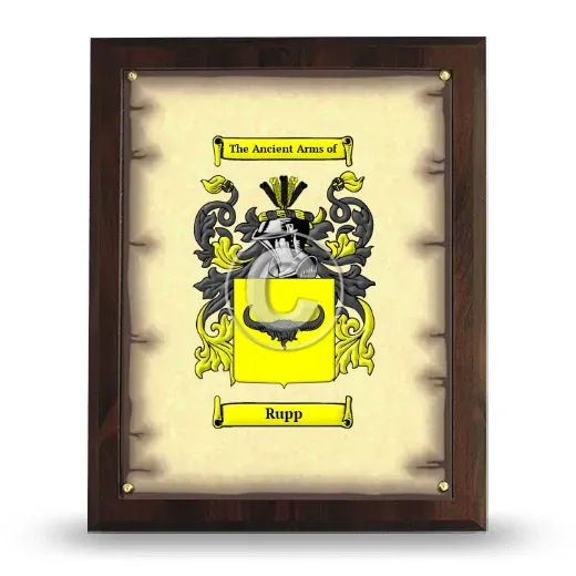 Rupp Coat of Arms Plaque