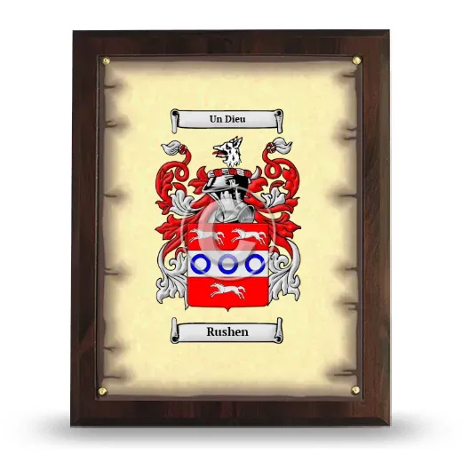 Rushen Coat of Arms Plaque