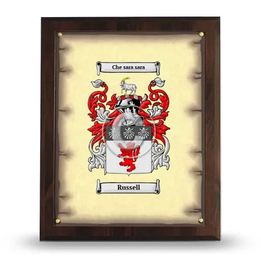Russell Coat of Arms Plaque
