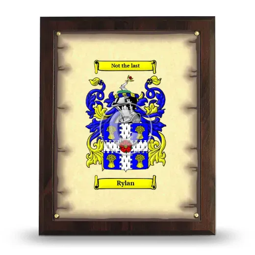Rylan Coat of Arms Plaque