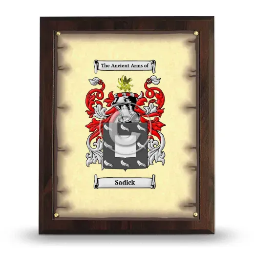 Sadick Coat of Arms Plaque