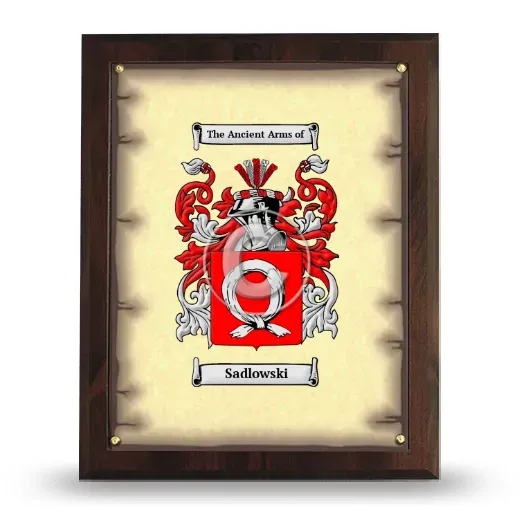 Sadlowski Coat of Arms Plaque