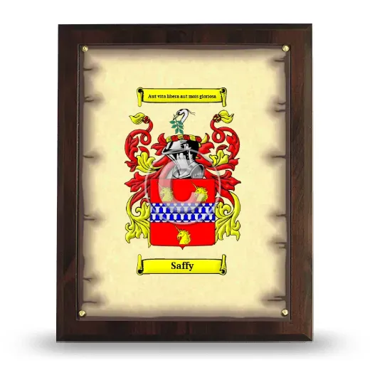 Saffy Coat of Arms Plaque
