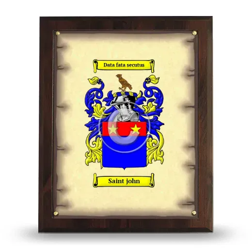 Saint john Coat of Arms Plaque