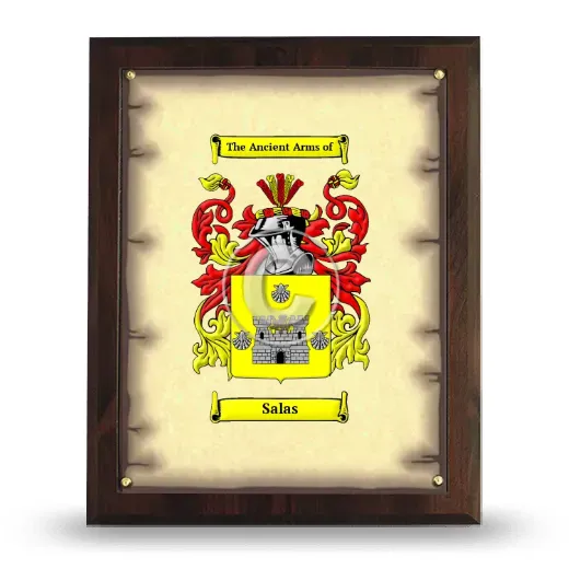 Salas Coat of Arms Plaque