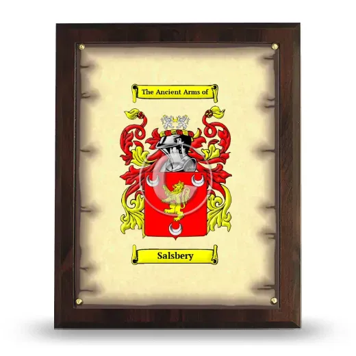 Salsbery Coat of Arms Plaque