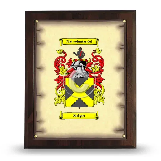 Salyer Coat of Arms Plaque