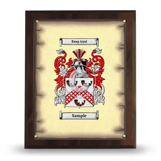 Sample Coat of Arms Plaque