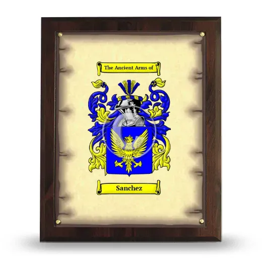 Sanchez Coat of Arms Plaque