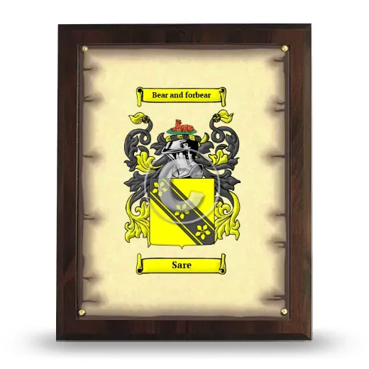 Sare Coat of Arms Plaque