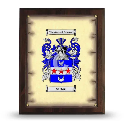 Sartori Coat of Arms Plaque