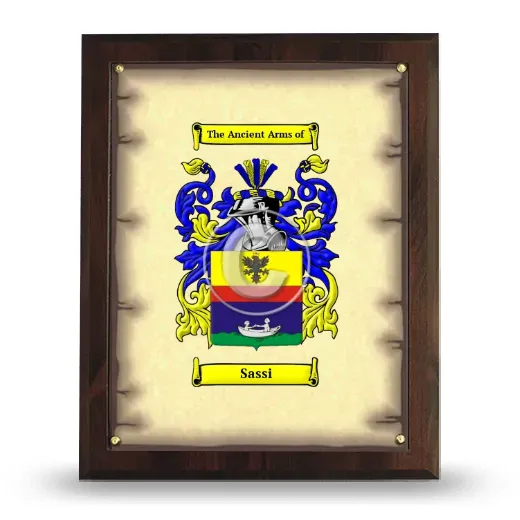 Sassi Coat of Arms Plaque