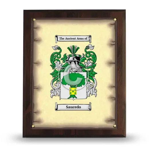 Saucedo Coat of Arms Plaque