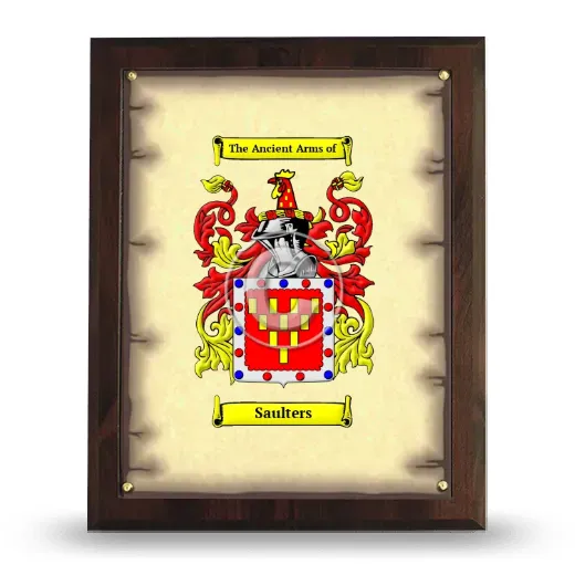 Saulters Coat of Arms Plaque
