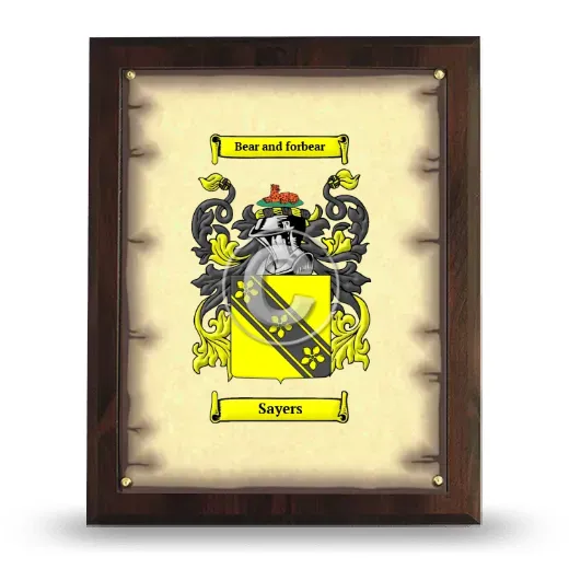 Sayers Coat of Arms Plaque