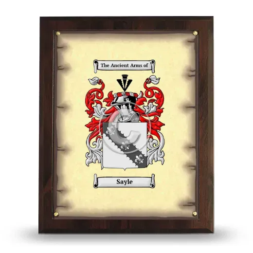 Sayle Coat of Arms Plaque