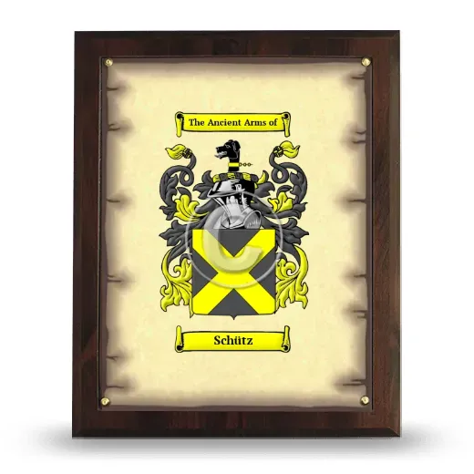 Schütz Coat of Arms Plaque