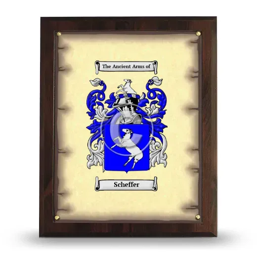 Scheffer Coat of Arms Plaque