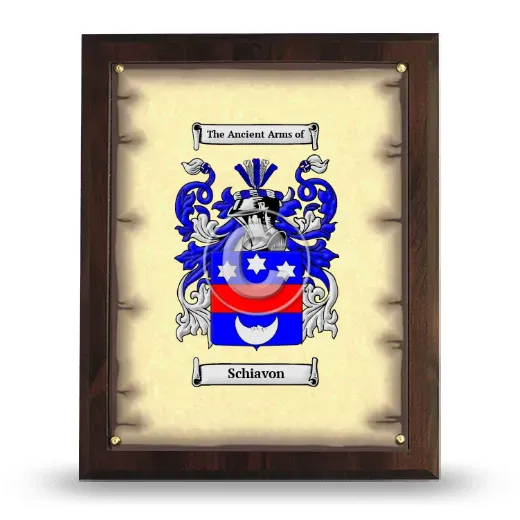 Schiavon Coat of Arms Plaque