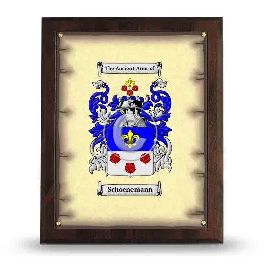 Schoenemann Coat of Arms Plaque