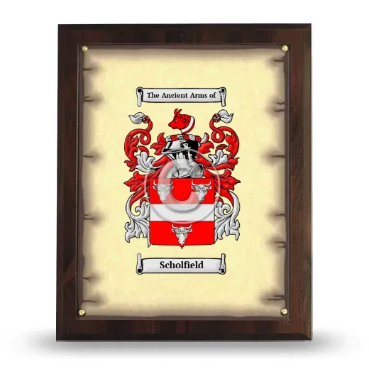 Scholfield Coat of Arms Plaque