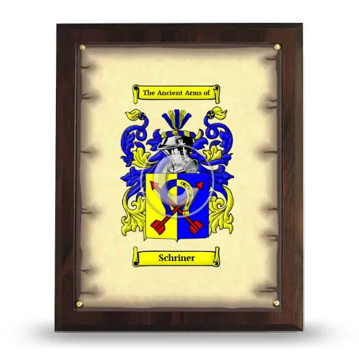 Schriner Coat of Arms Plaque