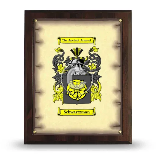 Schwartzman Coat of Arms Plaque