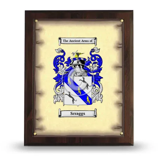 Scraggs Coat of Arms Plaque