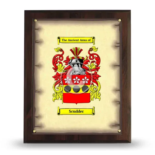 Scudder Coat of Arms Plaque