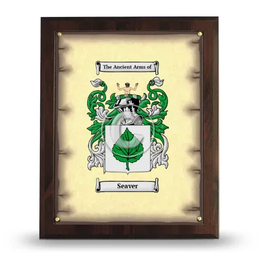 Seaver Coat of Arms Plaque