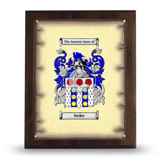 Seder Coat of Arms Plaque