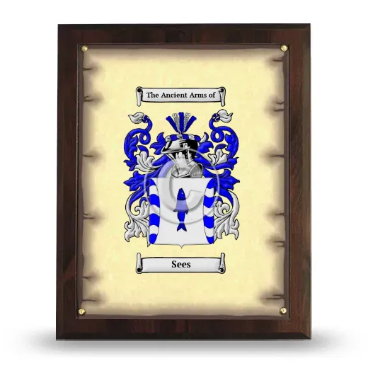 Sees Coat of Arms Plaque