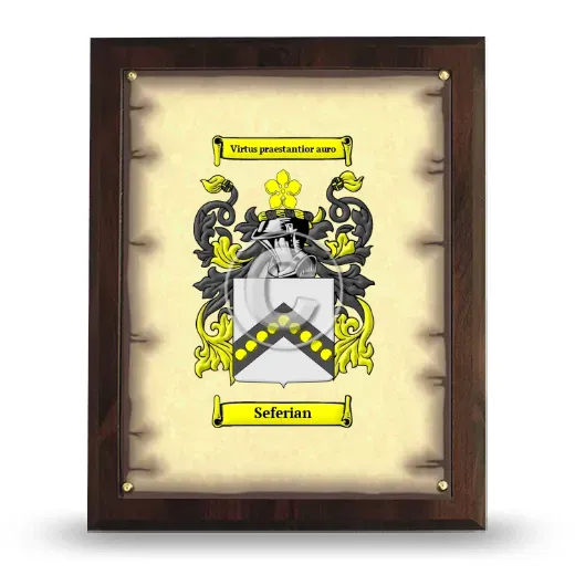 Seferian Coat of Arms Plaque