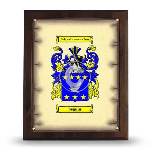 Seguin Coat of Arms Plaque