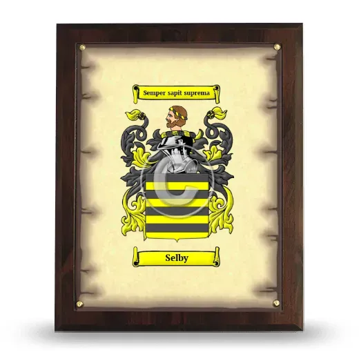 Selby Coat of Arms Plaque