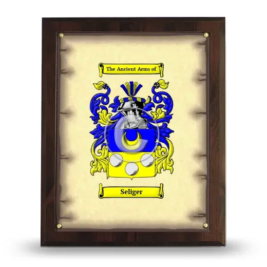 Seliger Coat of Arms Plaque