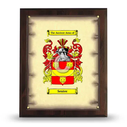 Senter Coat of Arms Plaque