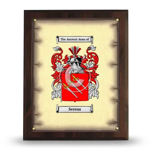 Serena Coat of Arms Plaque
